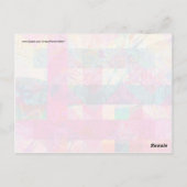 Lebhaftes Abstrakt rosa Kariertes Funky-Muster Postkarte (Rückseite)