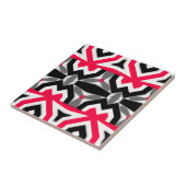 Lebhaftes Abstrakt rosa Schwarz-weißes und graues Fliese (Seite)