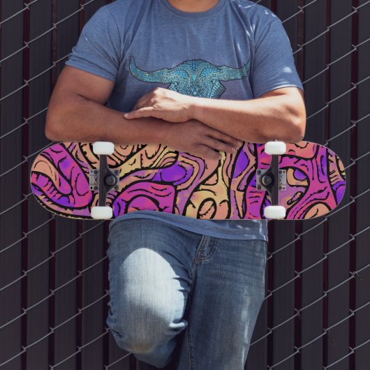 Lebhaftes Abstrakt Skateboard (Außenbereich 3)