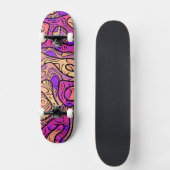 Lebhaftes Abstrakt Skateboard (Vorderseite)