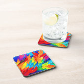 Lebhaftes Abstraktes Ausdrucksbild Getränkeuntersetzer (Rechte Seite)