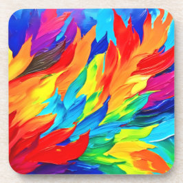 Lebhaftes Abstraktes Ausdrucksbild Getränkeuntersetzer