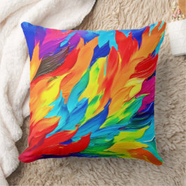 Lebhaftes Abstraktes Ausdrucksbild Kissen