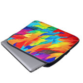 Lebhaftes Abstraktes Ausdrucksbild Laptopschutzhülle (Vorne Knopf)