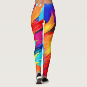 Lebhaftes Abstraktes Ausdrucksbild Leggings (Rückseite)