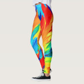 Lebhaftes Abstraktes Ausdrucksbild Leggings (Links)