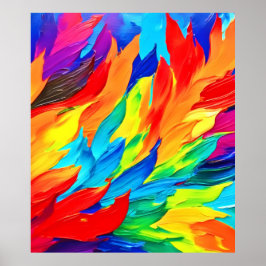 Lebhaftes Abstraktes Ausdrucksbild Poster