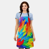 Lebhaftes Abstraktes Ausdrucksbild Schürze (Getragen)