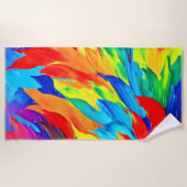 Lebhaftes Abstraktes Ausdrucksbild Strandtuch (Vorderseite)