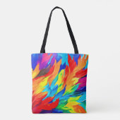 Lebhaftes Abstraktes Ausdrucksbild Tasche (Rückseite)