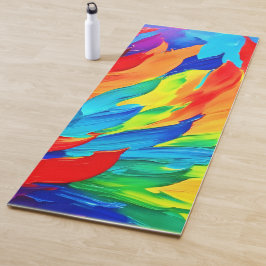 Lebhaftes Abstraktes Ausdrucksbild Yogamatte