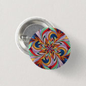 Lebhaftes Abstraktes Bloom - farbenfrohe Wand an W Button (Vorne & Hinten)