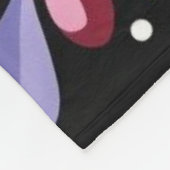 Lebhaftes abstraktes Blumendesign Fleecedecke (Ecke)
