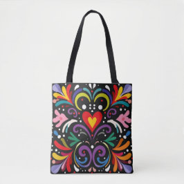 Lebhaftes abstraktes Blumendesign Tasche