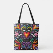Lebhaftes abstraktes Blumendesign Tasche (Rückseite)