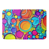 Lebhaftes Abstraktes Bubbles Artwork Badematte (Vorderseite)