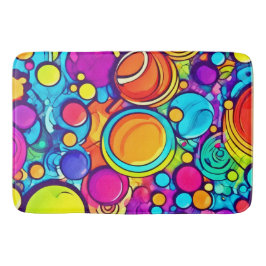 Lebhaftes Abstraktes Bubbles Artwork Badematte
