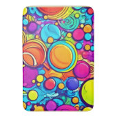 Lebhaftes Abstraktes Bubbles Artwork Badematte (Vorderseite Vertikal)
