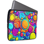 Lebhaftes Abstraktes Bubbles Artwork Laptopschutzhülle (Vorne Rechts)