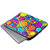 Lebhaftes Abstraktes Bubbles Artwork Laptopschutzhülle (Vorne Knopf)