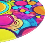 Lebhaftes Abstraktes Bubbles Artwork Schneidebrett (Ecke)