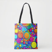 Lebhaftes Abstraktes Bubbles Artwork Tasche (Vorderseite)