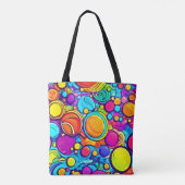 Lebhaftes Abstraktes Bubbles Artwork Tasche (Rückseite)