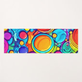 Lebhaftes Abstraktes Bubbles Artwork Yogamatte (Vorderseite (Horizontal))