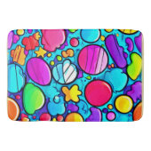 Lebhaftes Abstraktes Candyland Badematte (Vorderseite)