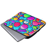 Lebhaftes Abstraktes Candyland Laptopschutzhülle (Vorne Knopf)
