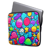 Lebhaftes Abstraktes Candyland Laptopschutzhülle (Vorderseite Links)