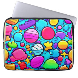 Lebhaftes Abstraktes Candyland Laptopschutzhülle