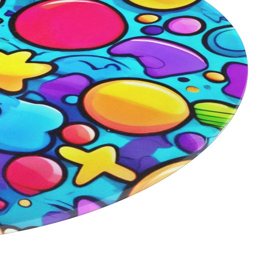 Lebhaftes Abstraktes Candyland Schneidebrett (Ecke)