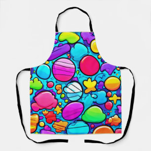 Lebhaftes Abstraktes Candyland Schürze