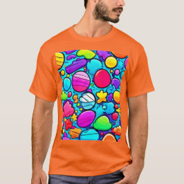 Lebhaftes Abstraktes Candyland T-Shirt