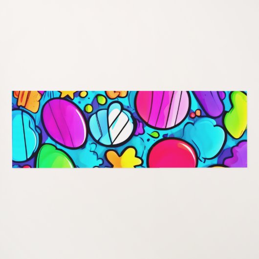 Lebhaftes Abstraktes Candyland Yogamatte (Rückseite (Horizontal))