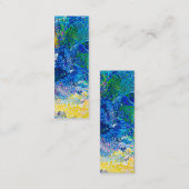 Lebhaftes Abstraktes Cat Art Print Lesezeichen Mini Visitenkarte (Vorne/Hinten)