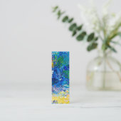 Lebhaftes Abstraktes Cat Art Print Lesezeichen Mini Visitenkarte (Stehend Vorderseite)