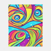 Lebhaftes Abstraktes Design Fleecedecke (Vorderseite)