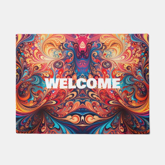 Lebhaftes abstraktes Design Fußmatte (Vorderseite)