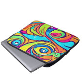 Lebhaftes Abstraktes Design Laptopschutzhülle (Vorne Knopf)