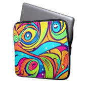 Lebhaftes Abstraktes Design Laptopschutzhülle (Vorderseite Links)