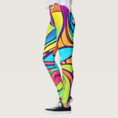 Lebhaftes Abstraktes Design Leggings (Links)