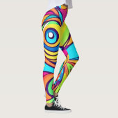 Lebhaftes Abstraktes Design Leggings (Rechts)