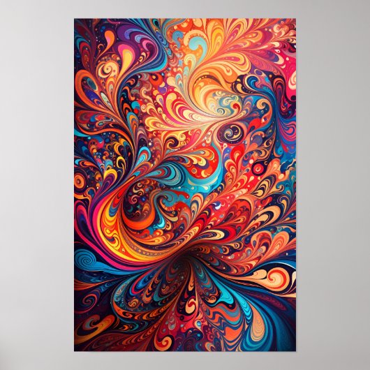 Lebhaftes abstraktes Design Poster (Vorne)
