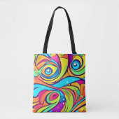 Lebhaftes Abstraktes Design Tasche (Vorderseite)