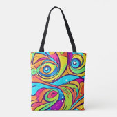 Lebhaftes Abstraktes Design Tasche (Rückseite)