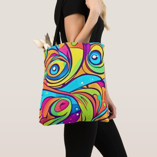 Lebhaftes Abstraktes Design Tasche (Von Nahem)