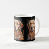 Lebhaftes Abstraktes Dog-Portrait Kaffeetasse (VorderseiteRechts)