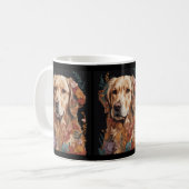 Lebhaftes Abstraktes Dog-Portrait Kaffeetasse (Vorderseite Links)